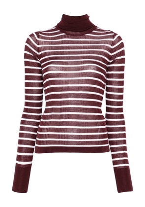 Alysi striped turtleneck top - Brown
