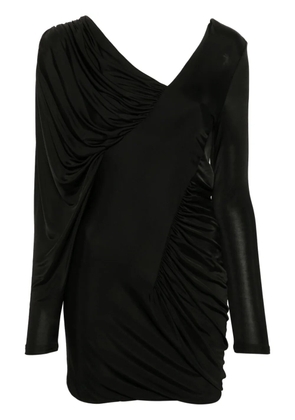 Saint Laurent draped mini dress - Black