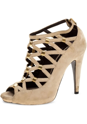 Roberto Cavalli Vintage pre-owned 105mm suede ankle boots - Neutrals