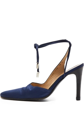 Gucci Pre-Owned 110mm leather heeled pumps - Blue
