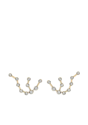 Logan Hollowell 14K yellow gold Aquarius Constellation diamond diamond earrings