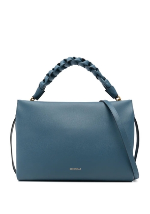 Coccinelle medium Boheme braided-handle tote bag - Blue