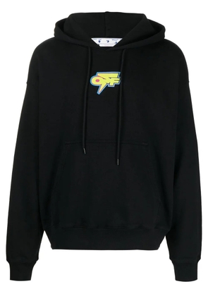Off-White Thunder print skate hoodie - Black
