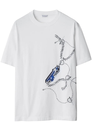 Burberry graphic-print cotton T-shirt - White