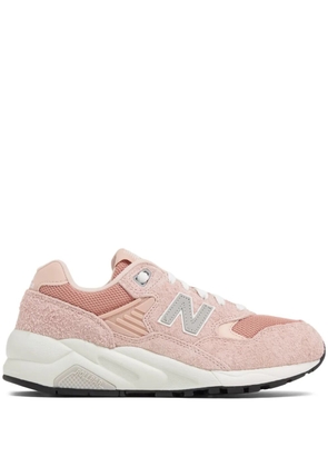 New Balance 580 logo-patch suede sneakers - Pink