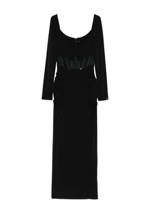 NISSA long-sleeve midi dress - Black