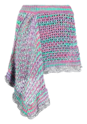 The Attico woven asymmetric miniskirt - Pink