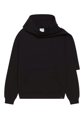 Courrèges scarf-detail hoodie - Black
