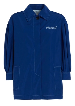 Marni logo-embroidered jacket - Blue
