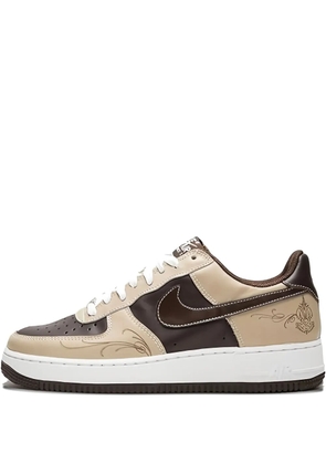 Nike Air Force 1 embroidered leather sneakers - Brown