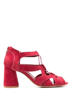 Sarah Chofakian Taylor 80mm lace-up sandals - Red
