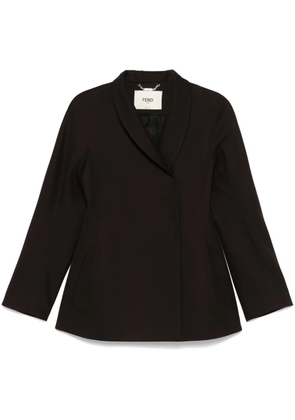 FENDI grain de poudre blazer - Brown