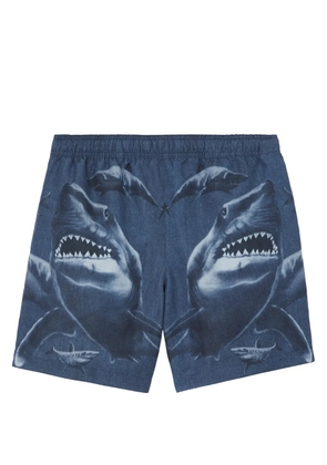 Burberry shark-print swim shorts - Blue