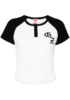 Ground Zero logo-print ribbed T-shirt - Black