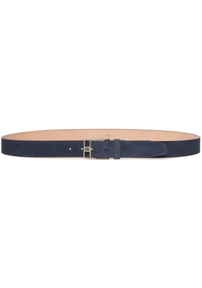 Bally Brett suede logo-buckle belt - Blue