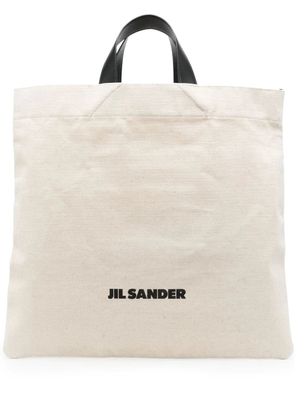 Jil Sander logo-print tote bag - Neutrals