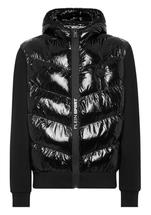 Plein Sport logo-appliqué padded jacket - Black