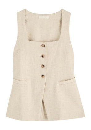 Faithfull the Brand Jackie button vest - Neutrals