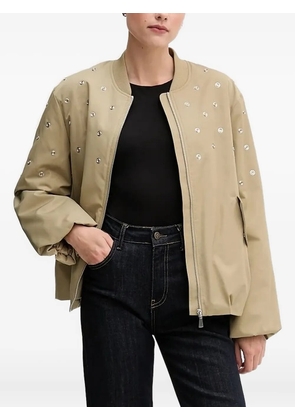 Sisley studs-embellished bomber jacket - Green