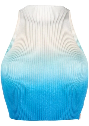 Ssheena ombré-effect ribbed knit top - Neutrals