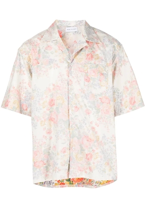 John Elliott shortsleeved floral-print shirt - White