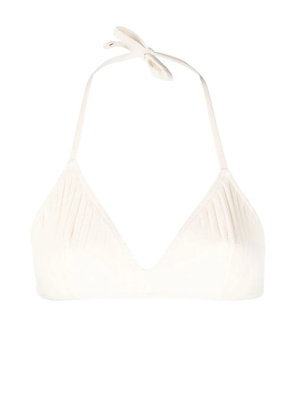 ERES ribbed triangle bikini top - White