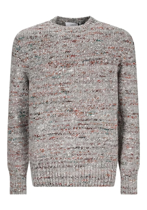 Lardini speckled crew-neck sweater - Grey