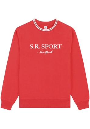 Sporty & Rich logo-print crew-neck sweatshirt - Red
