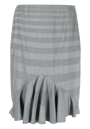 Christian Dior Pre-Owned 1990s ruffled hem miniskirt - Grey