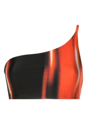 Lenny Niemeyer tow-tone one-shoulder bikini top - Black