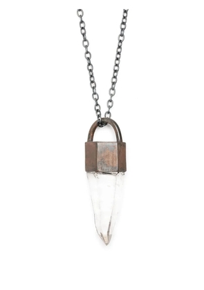 Parts of Four Talisman quartz pendant necklace - Black