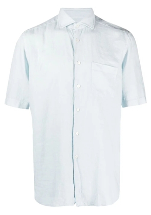 Xacus short-sleeve linen shirt - Blue