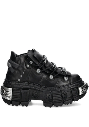 NEW ROCK metallic-detail platform sneakers - Black