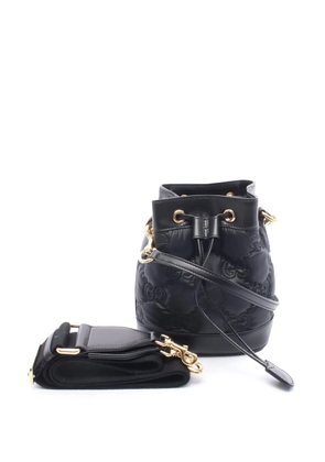 Gucci Pre-Owned 2016-2025 GG Matelasse Leather bucket bag - Black