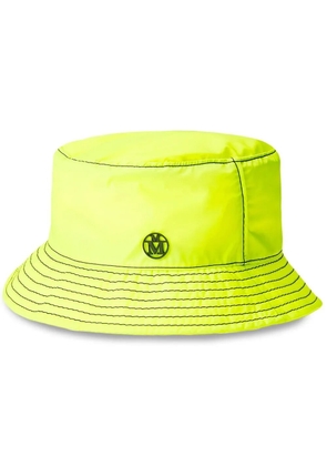Maison Michel Jason logo-plaque bucket hat - Green