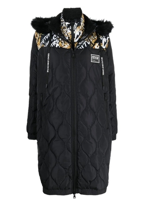 Versace Jeans Couture graphic-print quilted coat - Black