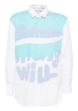 Comme Des Garçons Shirt patchwork shirt - White