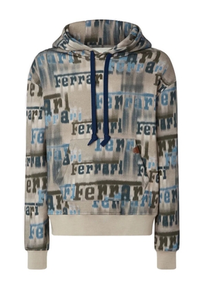 Ferrari logo-print hoodie - Neutrals