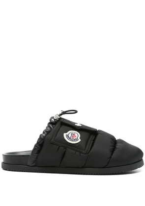 Moncler Mon Pocket slippers - Black