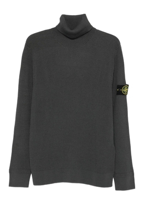 Stone Island ribbed turtleneck sweater - Grey