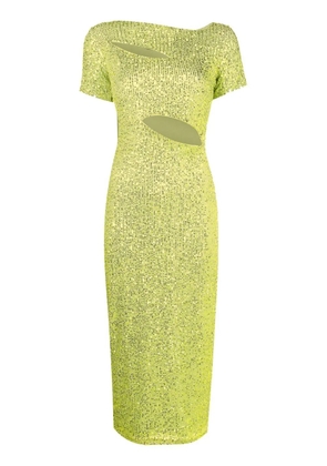 Gloria Coelho sequin-embellished cut-out dress - Green