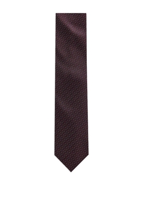 Corneliani geometric-pattern tie - Black