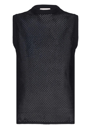 Laneus open-knit vest - Black