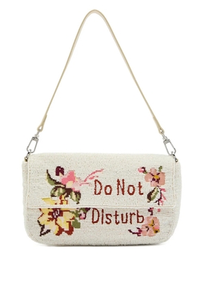 STAUD Timmy beaded shoulder bag - White