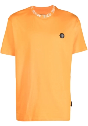 Philipp Plein SS Gothic Plein logo-patch T-shirt - Orange