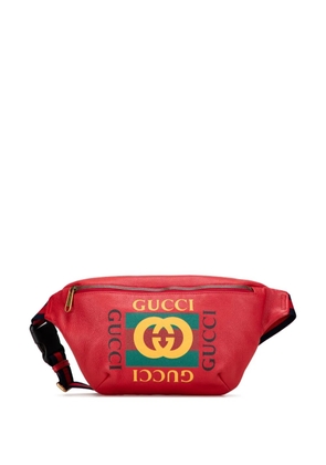 Gucci Pre-Owned 2000-2015 Grained Calfskin Logo belt bag - Red