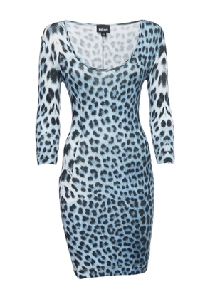 Just Cavalli Vintage Pre-Owned leopard-print bodycon dress - Blue