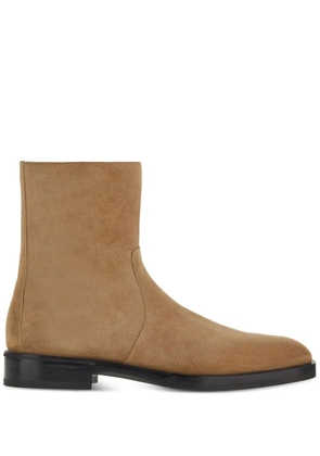 Ferragamo calf leather ankle boots - Brown