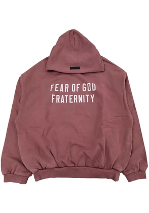 FEAR OF GOD ESSENTIALS logo-print hoodie - Pink