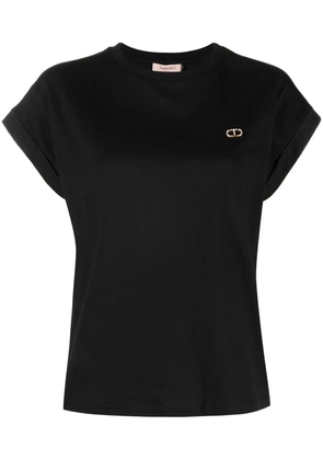 TWINSET logo-print short-sleeve T-shirt - Black